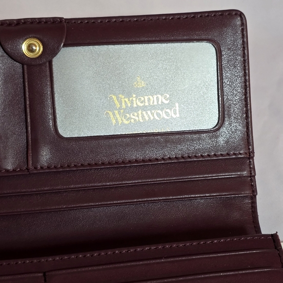 Vivienne Westwood Orb Fever Black Embossed Leather Continental Long Wallet - Picture 8 of 14